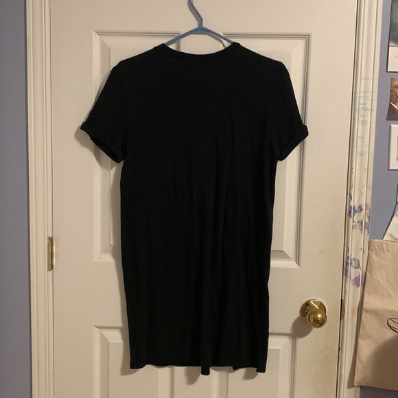 Forever 21 Black Lace-up T-Shirt Dress - Picture 3 of 4